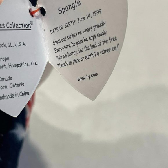 1999 TY Beanie Baby - SPANGLE the Bear (Pink Head Version) WITH ERRORS - Picture 4 of 10